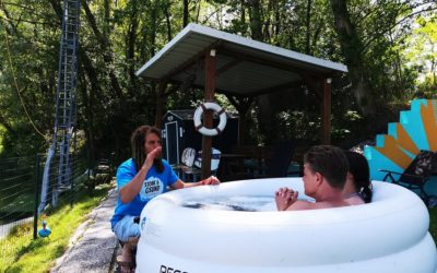 Eisbaden im Sommer mit Coach und Trainer