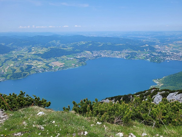 Traunstein Ausblick Richtung Nord Gmunden